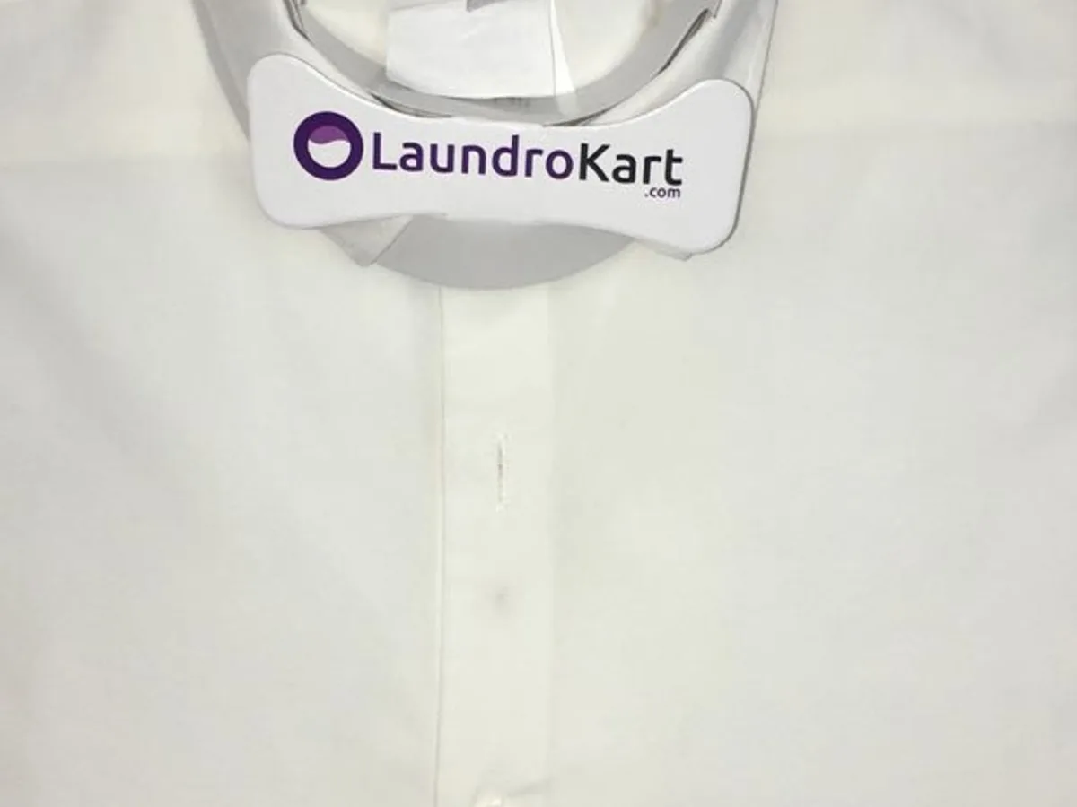 A finished shirt packed with the LaundroKart tag