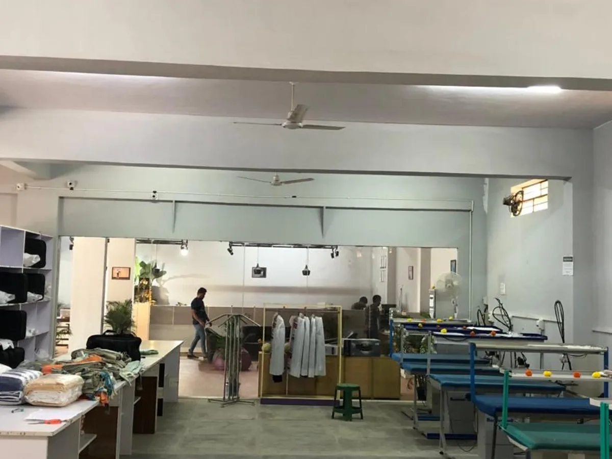 The packing and shelving area at the LaundroKart factory